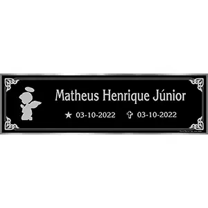 Placa infantil com anjo personalizada
